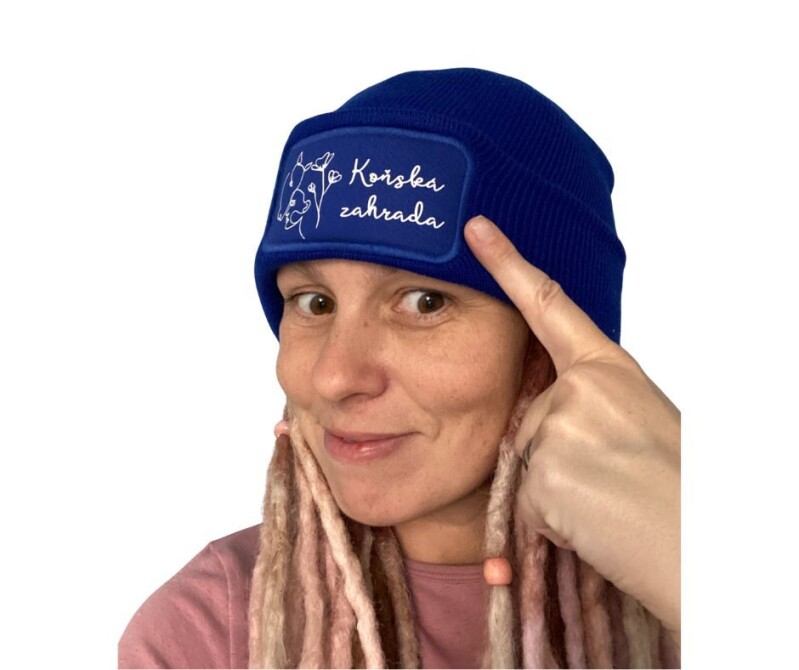 Zimní čepice - královská  modrá